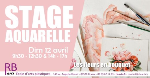 Stage&#x20;d&#x2019;aquarelle&#x20;&#x00E0;&#x20;Grasse&#x20;&#x2013;&#x20;Apprentissage&#x20;de&#x20;la&#x20;peinture&#x20;florale&#x20;et&#x20;bouquets&#x20;de&#x20;fleurs