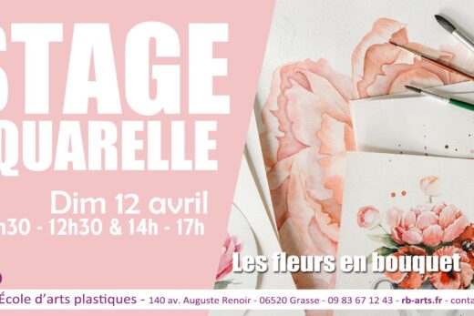Stage d’aquarelle à Grasse – Apprentissage de la peinture florale et bouquets de fleurs