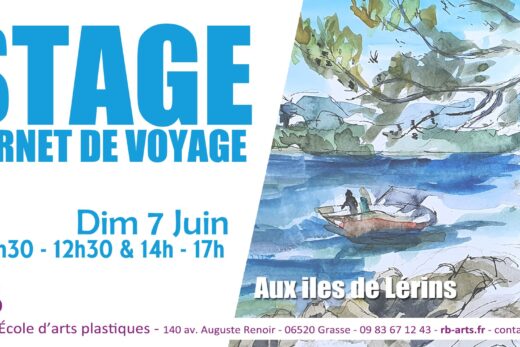 Stage de carnet de voyage en dessin et aquarelle aux îles de Lérins – Dimanche 7 juin