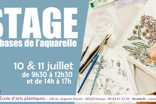 Stage d’aquarelle à Grasse – Apprendre les bases de l’aquarelle