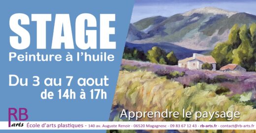 Stage de peinture de paysage à l’huile à Grasse – Vacances d’été 2025