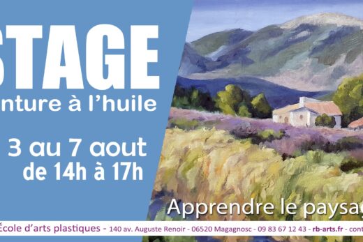 Stage de peinture de paysage à l’huile à Grasse – Vacances d’été 2025