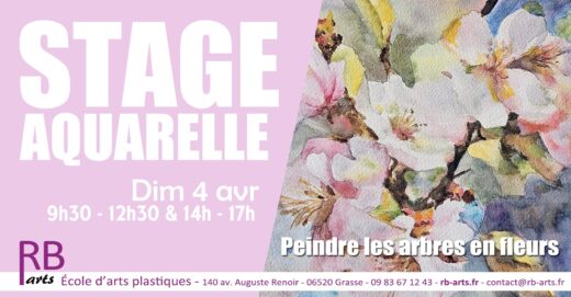 Stage d’aquarelle à Grasse : peindre les arbres en fleurs au retour du printemps