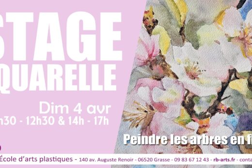 Stage d’aquarelle à Grasse : peindre les arbres en fleurs au retour du printemps