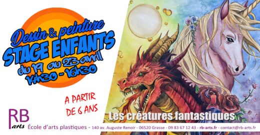 Stage de dessin et aquarelle pour enfants à Grasse : crée tes créatures fantastiques