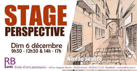 Stage de perspective à Grasse : apprendre à dessiner des escaliers et des bâtiments complexes