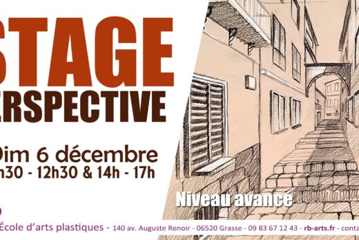 Stage de perspective à Grasse : apprendre à dessiner des escaliers et des bâtiments complexes