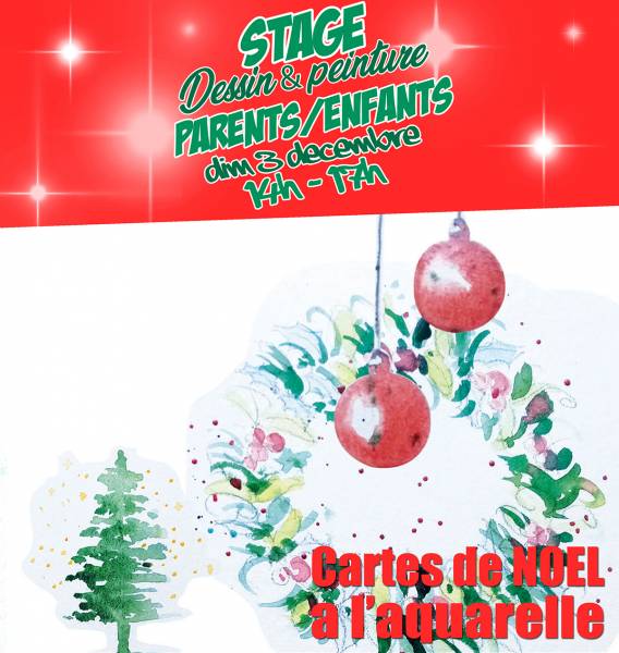 Découvrez la Magie de Noël avec notre Stage de Dessin et d'Aquarelle Parent-Enfant à Grasse